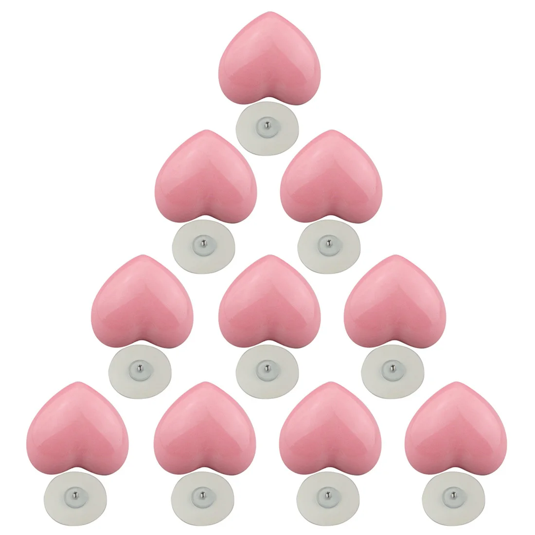 10 шт./лот в форме сердечек клейкая керамическая ручка для шкафа выдвижной ящик