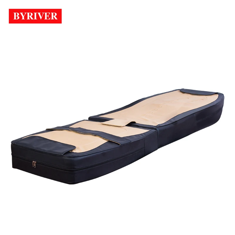 Black Massage Mat BYRIVER с фабрики Нефритовый камень массажная кровать для всего тела с металлической железной рамой 5+ 4 роликовый массажер коврик Прямая поставка - Цвет: Black Massage Mat