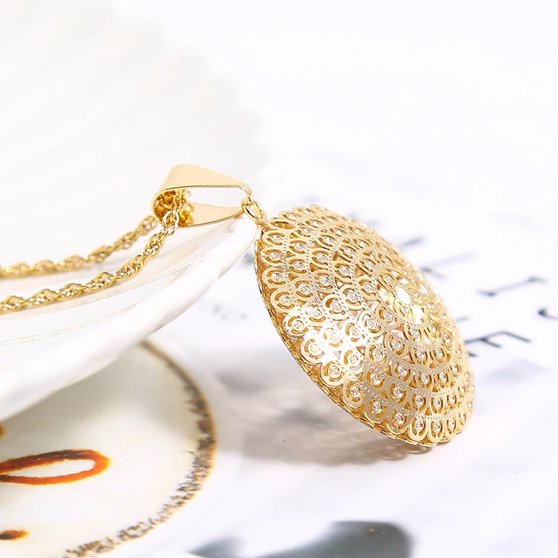 Солнечные ювелирные изделия Классические Круглые Ювелирные наборы для женщин