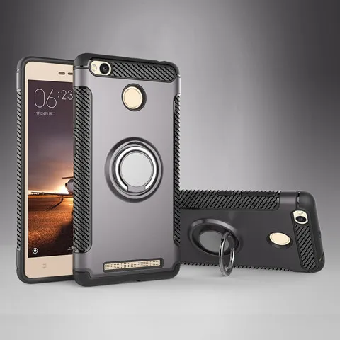 Gray Для Xiaomi Redmi 3 S/Redmi Pro чехол Гибридный Силиконовый PC прочный защитный чехол случай для Redmi Примечание 4X5 Pro 6 Pro 7 8 6A Redmi 5 Plus 7 K20 - Цвет: Gray