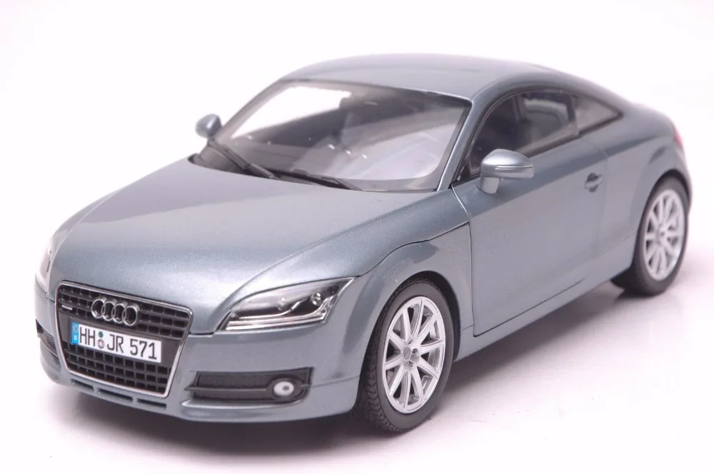 1:18 литая под давлением модель для Audi TT Coupe серая Игрушечная машина из сплава