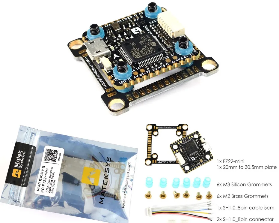Квадрокоптер matek System Контроллер полета с двойным гироскопом OSD/Acc 32 м вспышка 5 В/2 А