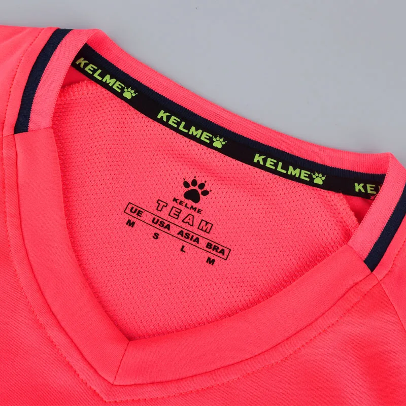 

KELME Men's Soccer Jersey Kid Football Uniforms Summer Training Suits Original Team Jersey Short Sleeve Breathable Male K16Z2003