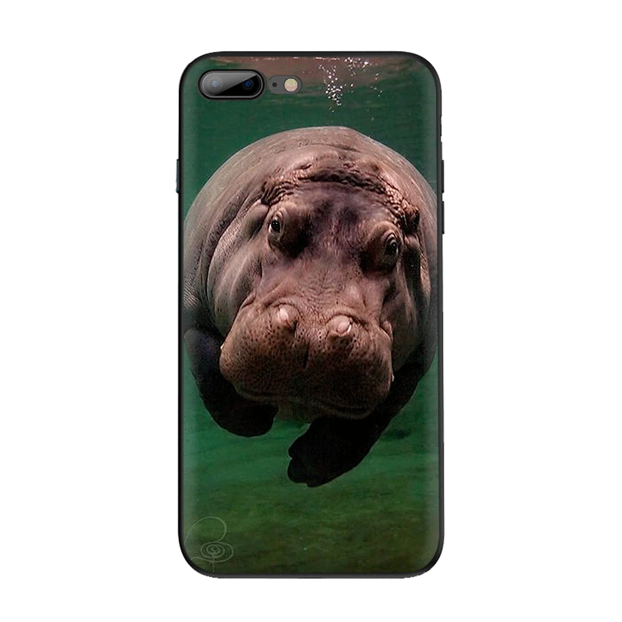 Mobile Phone Case TPU for iPhone 7 8 6 6S Plus 11 Pro X XS Max 5 5S SE XR Aninal Hippo Cow Shell Casing | Мобильные телефоны и