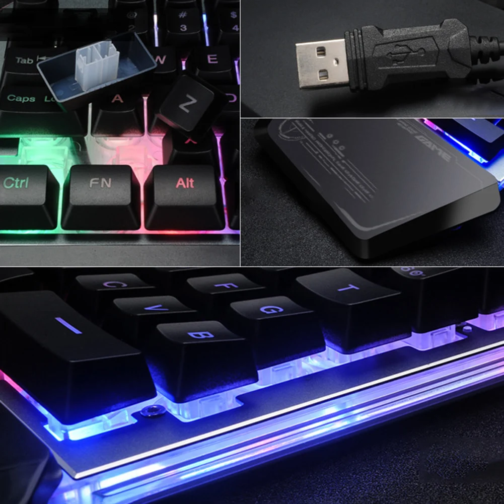 Новое поступление G40 35 ключ RGB подсветка одна рука USB Проводная игровая клавиатура