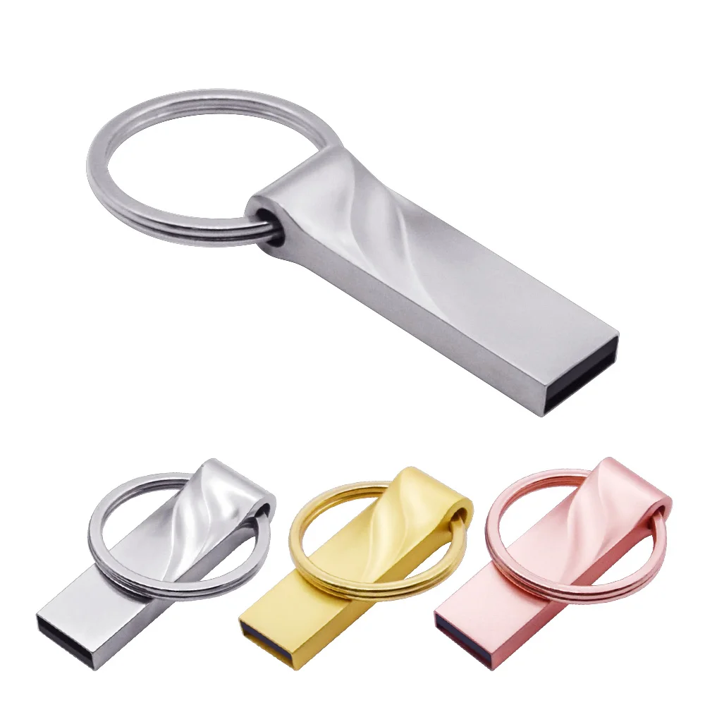 Металлическая Флешка USB Flash Drive2.0 брелок для ключей флешка 4 ГБ 8 16 32 64 более 10 шт.