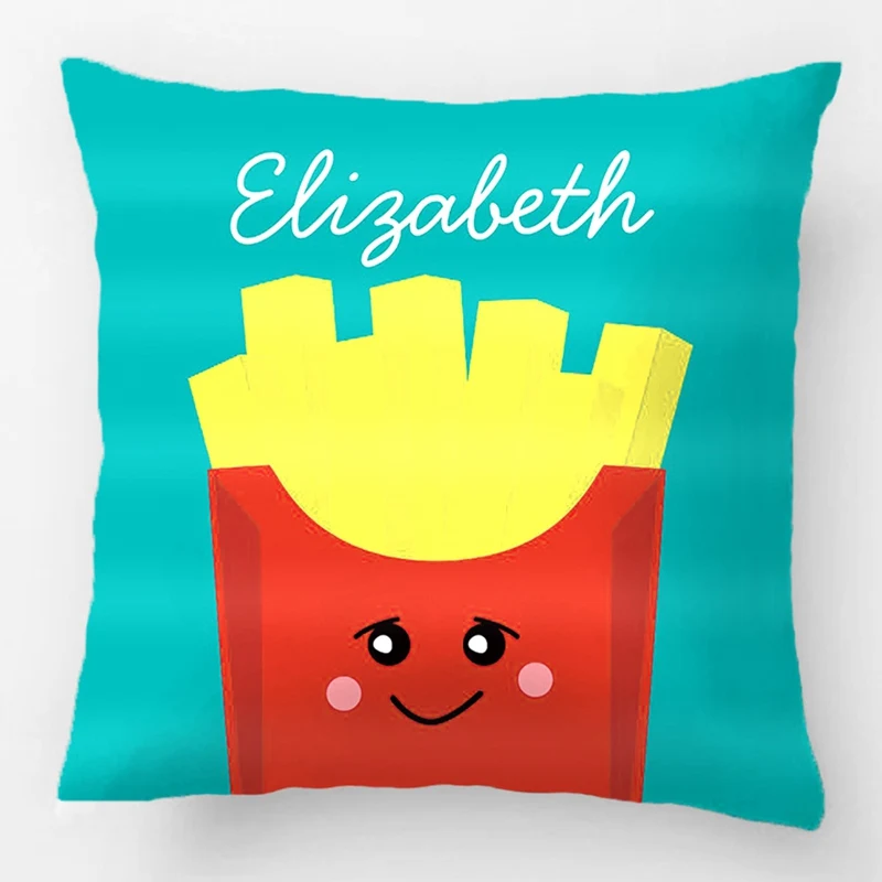 Cute Kawaii French Fries With Custom Name Wedding Decorative
