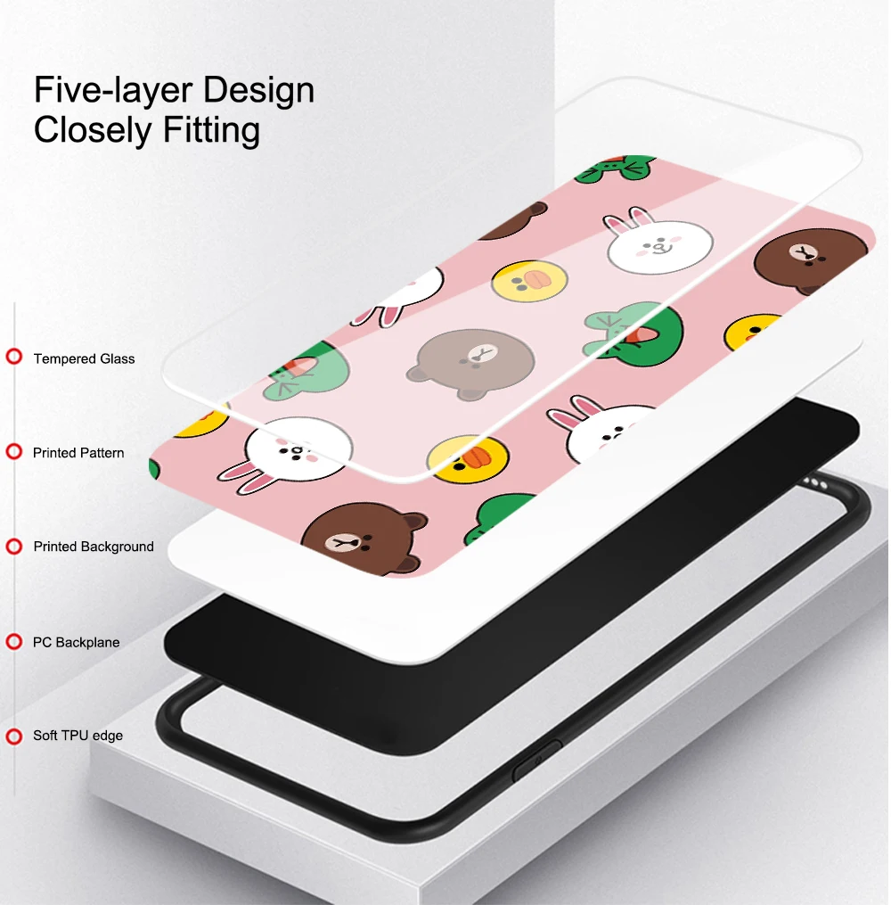 FinderCase for case Xiaomi Mi 8 se Cute bear couple Hard Back Glass Phone cover for Mix 2 2s 3 case Xiaomi Mi 8 9 SE lite max 3