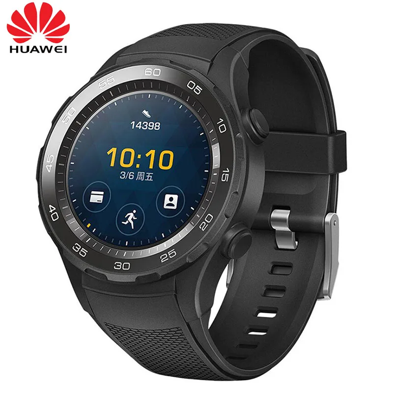 Смарт часы Huawei 2 Поддержка bluetooth LTE 4G Датчик Сердцебиения 768 Мб/4 ГБ мужчины wifi/gps