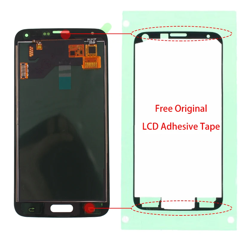 Регулировка ЖК дисплея для SAMSUNG Galaxy S5 дисплей i9600 G900 G900F G900M SM сенсорный экран