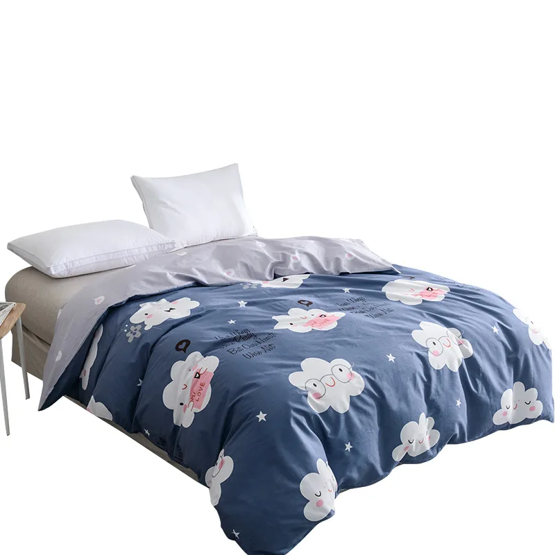 Милый мультфильм Белое Облако шаблон 1 шт. Набор пододеяльников для пуховых одеял