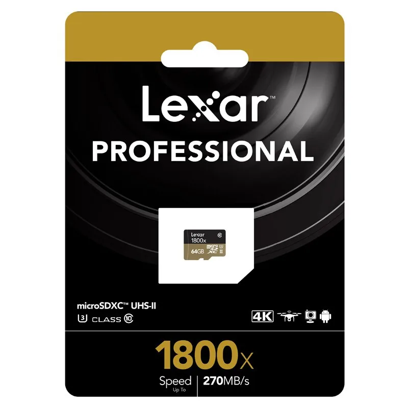 Lexar 1800X карта памяти 32 Гб 64 профессиональная Micro SD класс 10 UHS-II U3 SDHC SDXC 270 МБ/с./с TF |