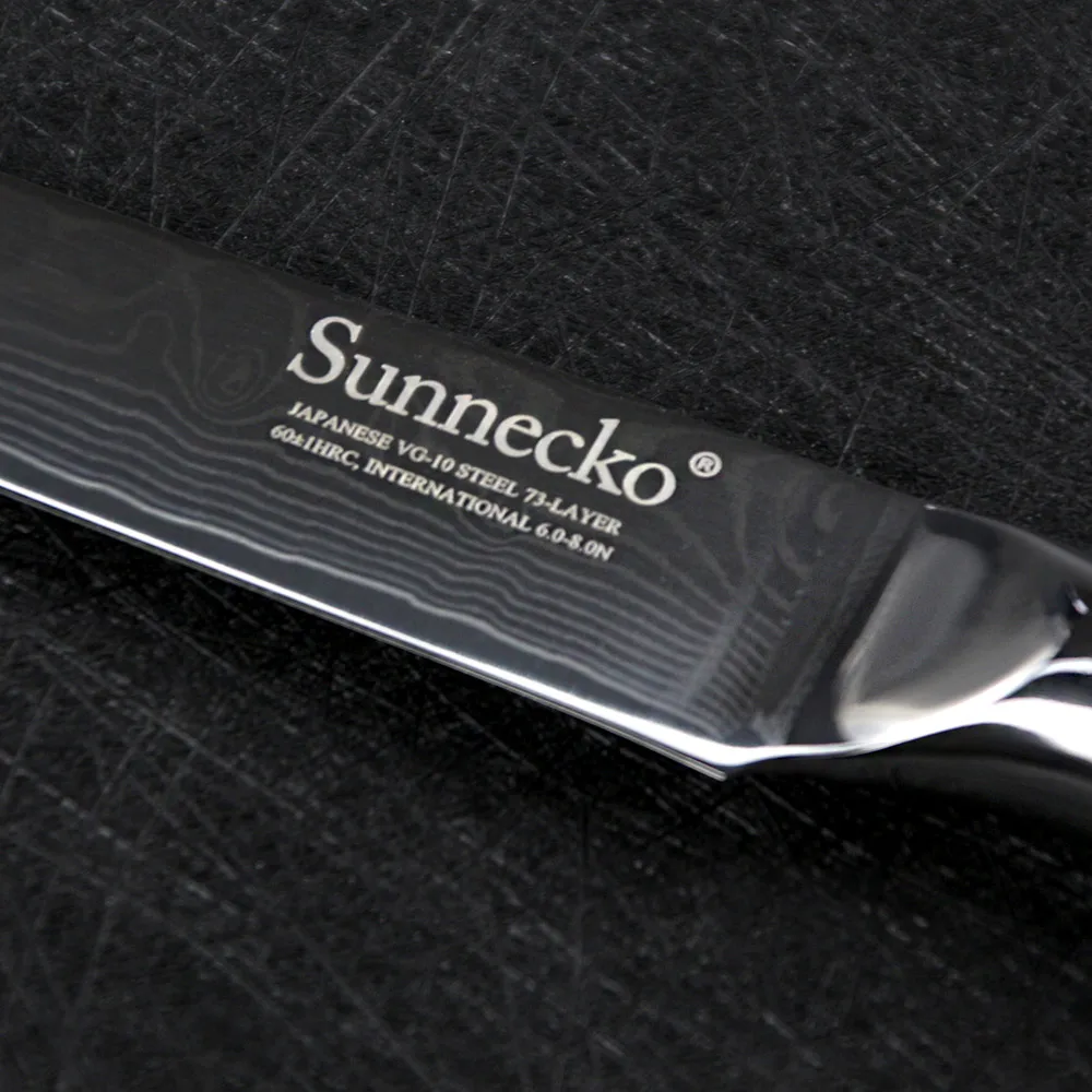 Универсальный нож SUNNECKO 5 дюймов японский VG10 дамасская сталь лезвия