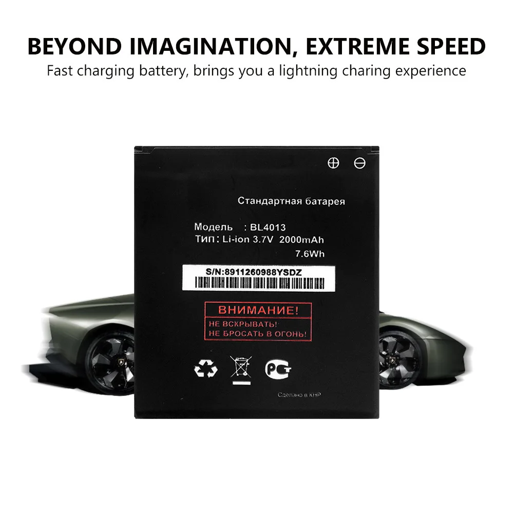 Премиум 3,7 V BL 4013 2000mAh BL4013 BL-4013 Замена батареи для мобильного телефона Fly IQ441 IQ-441 IQ 441