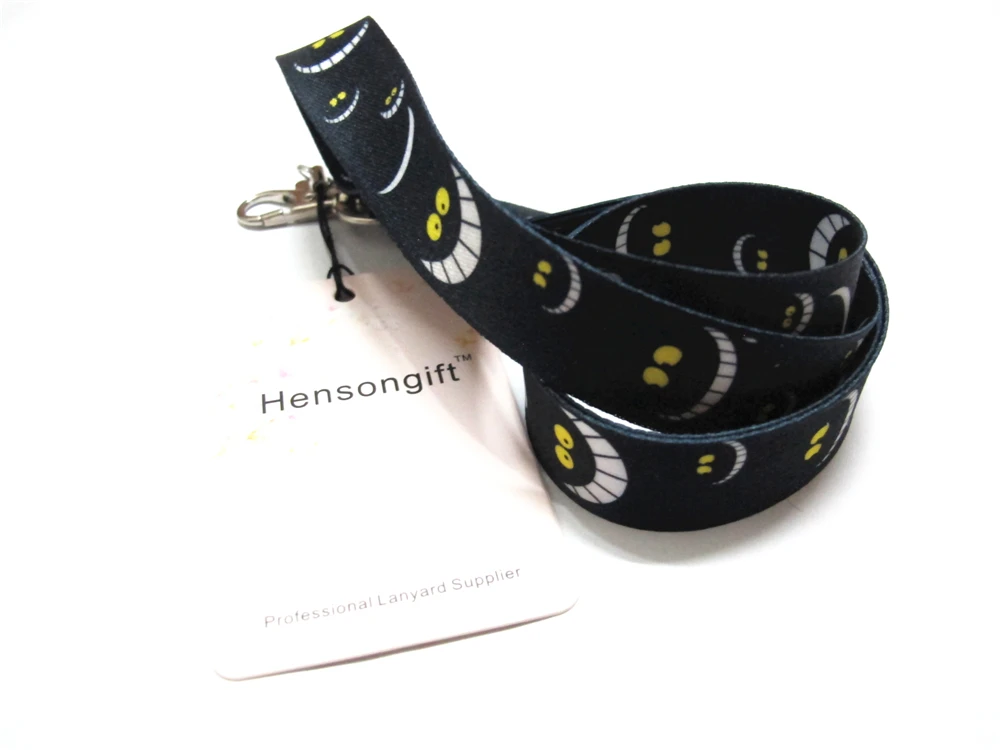 Hensongift Мальчики кот ключ талреп ID бейдж держатели мультфильм улыбка лицо телефон шейный ремень