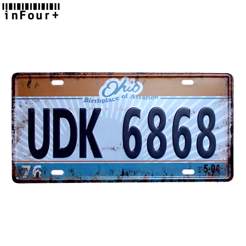 Металлический Номерной Знак Для Автомобиля Огайо UDK6868 винтажный Декор для дома
