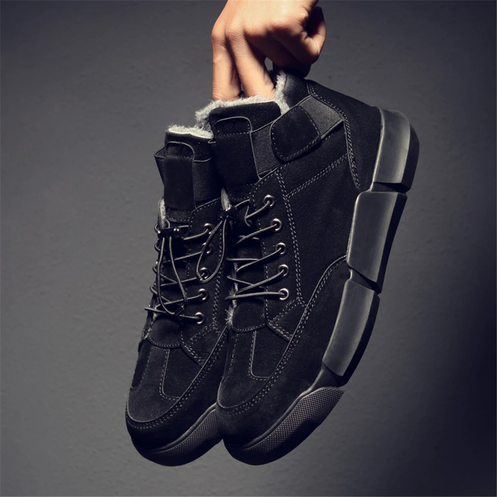 Мужская обувь модные мужские зимние ботинки искусственные плюшевые кроссовки |
