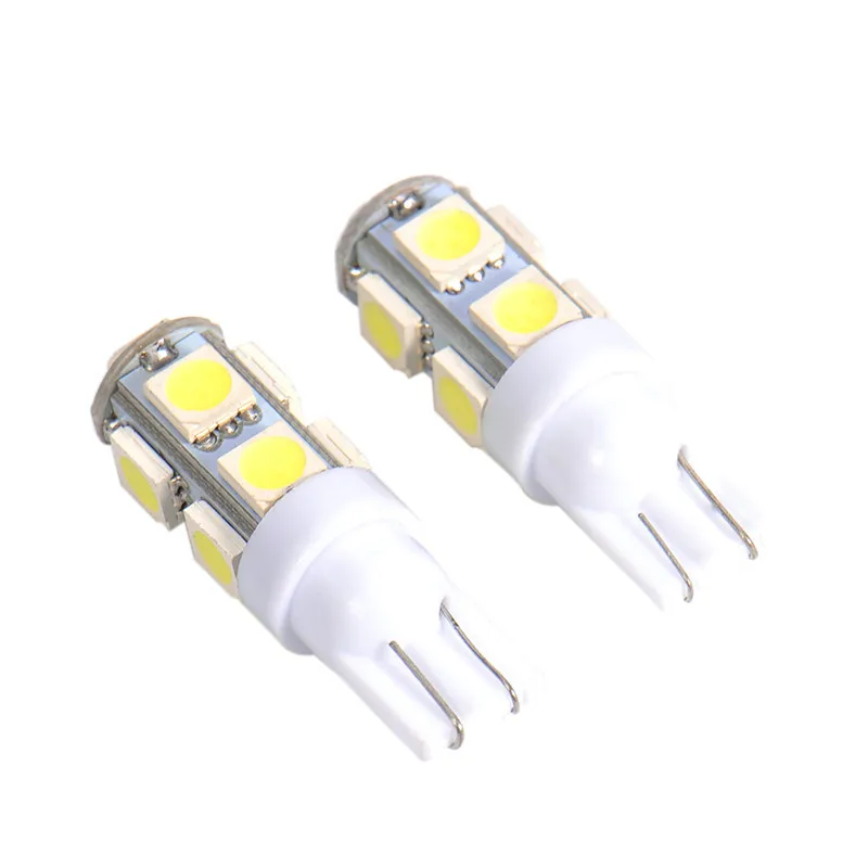 10 шт. светодиодные лампочки T10 W5W 5050 9SMD LED Ширина Лампы для мотоциклов 194 152 192