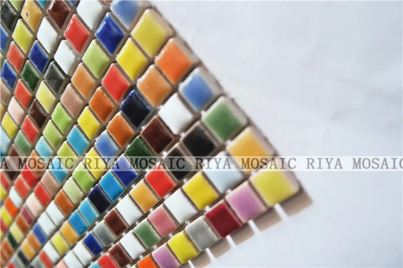 Бесплатная доставка RIYA керамическая мозаичная плитка конфетного цвета для