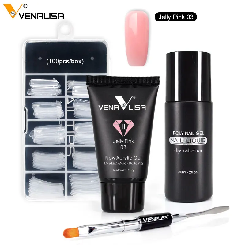 03 pen slip tips Venalisa дизайн ногтей полигель для ногтей французский гель для ногтей Constraction строительный желе поли гель акриловые скольжения решения Clearnser Plus для удаления - Цвет: 03 pen slip tips