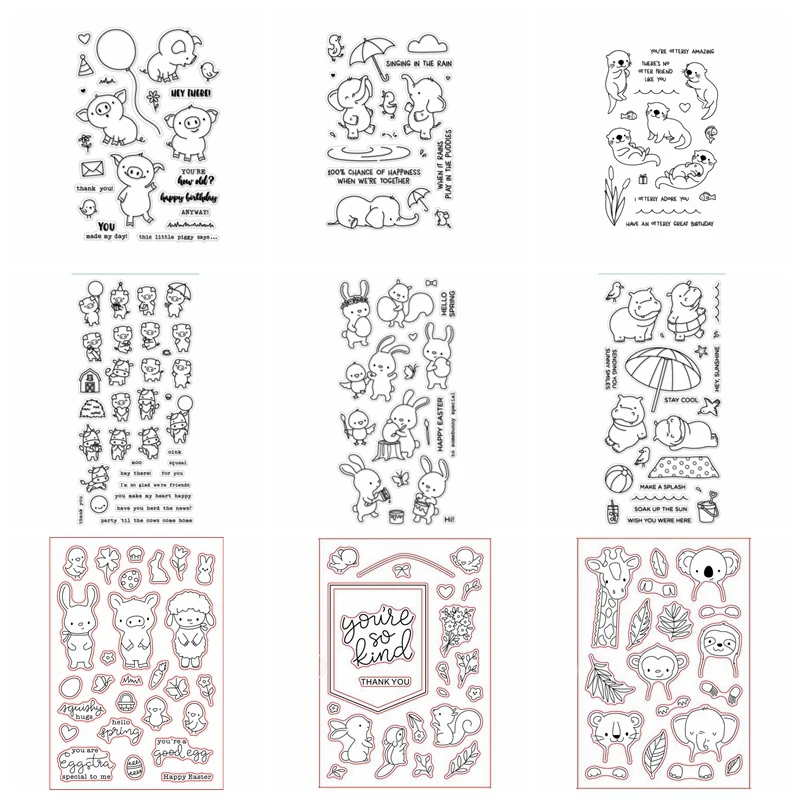 

Little Animal Piggy Sea Lion DIY Clear Siicone Stamp Card Making Handicraft Decor Scrapbooking Template Stencil New Dies 2019
