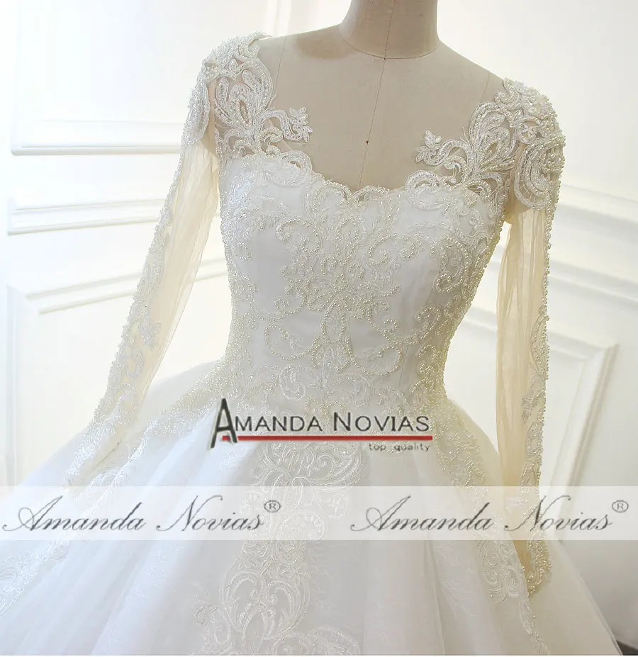 Платье с длинным шлейфом gelinlik 100% высокое качество настоящая работа фото|quality wedding
