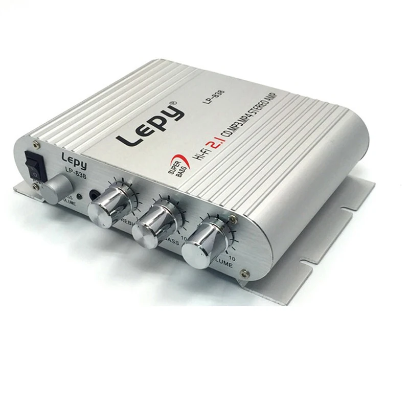 50 шт./лот Lepy LP 838 автомобильный канальный усилитель стерео сабвуфер аудио