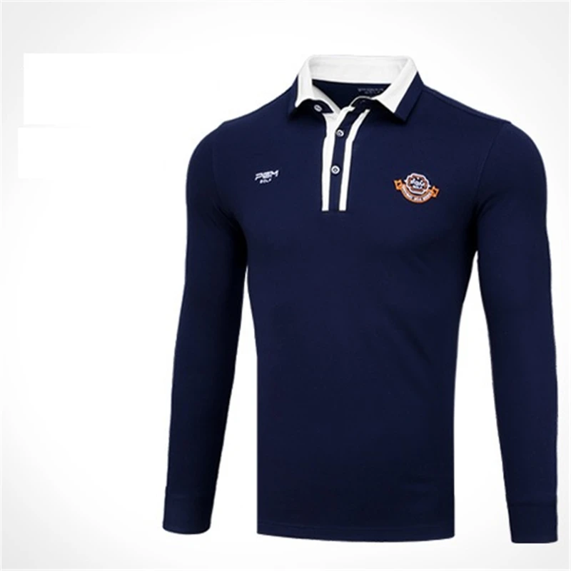 Pgm Golf Мужская футболка с длинными рукавами быстросохнущая дышащая удобная