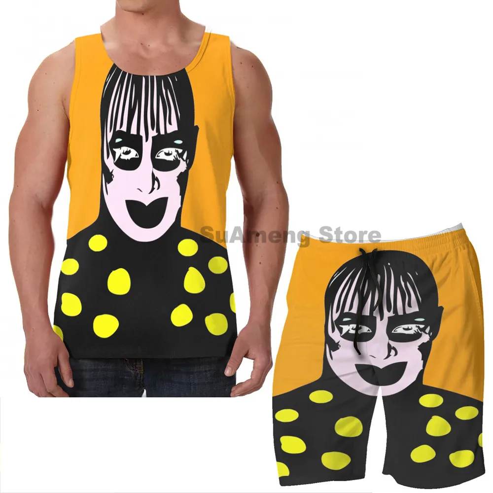 Майка с забавным принтом для мужчин и женщин повседневный топ шорты пляжа