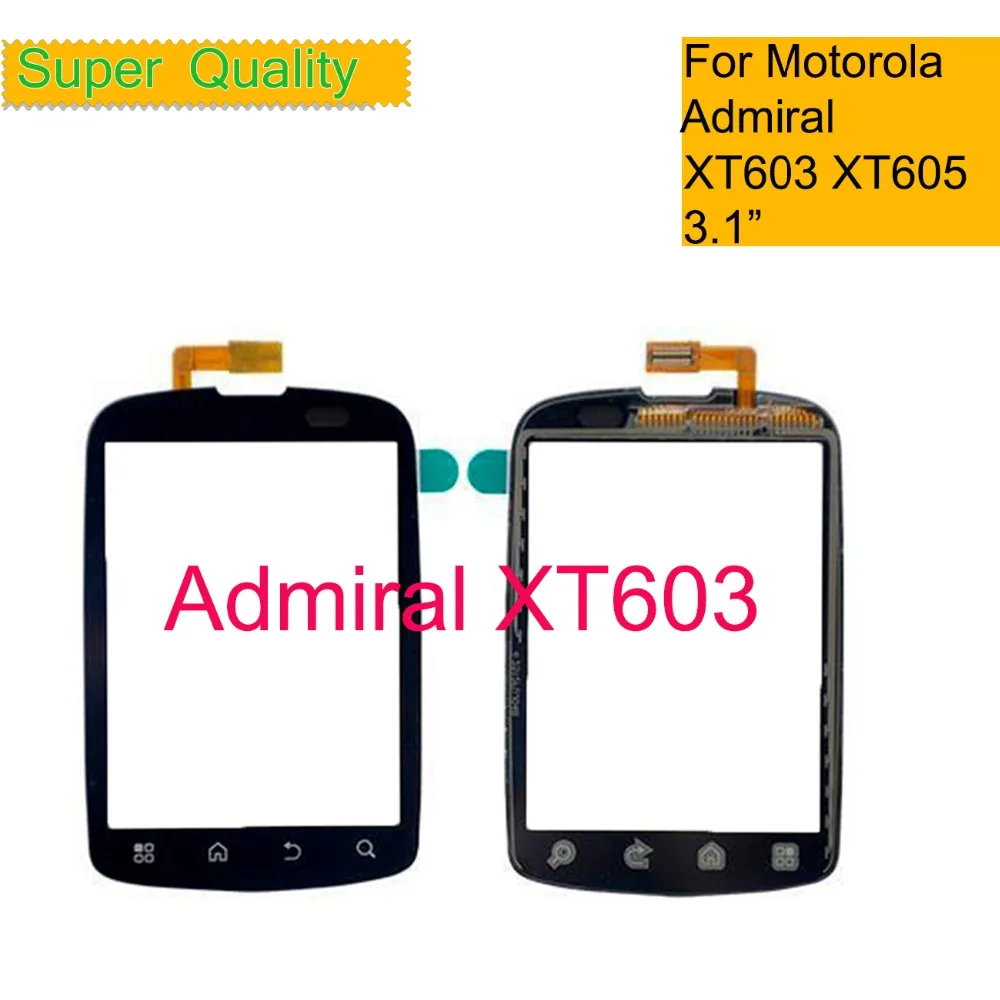 

Touchscreen For Motorola Admiral XT603 XT605 Touch Screen Digitizer Front Glass Panel Sensor 3.1" Replacement