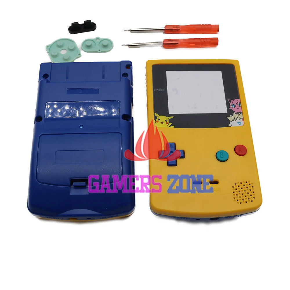 Верхний желтый ниже Синий Корпус Корпуса для Nintendo Gameboy Цветной корпус GBC Чехол
