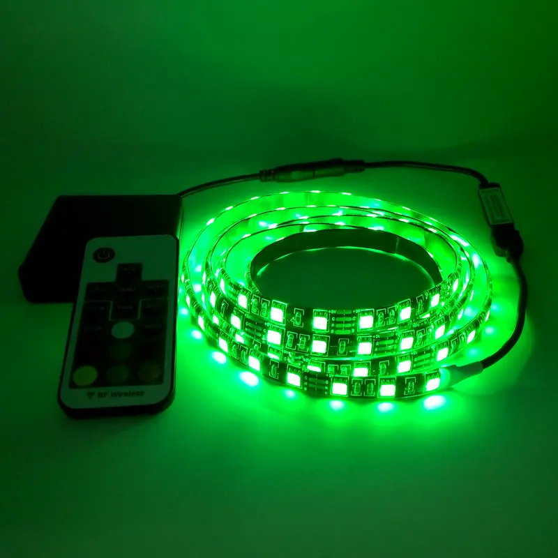 Светодиодная лента на батарейках 5050 RGB 5 В черная фотолампа с батарейным блоком +