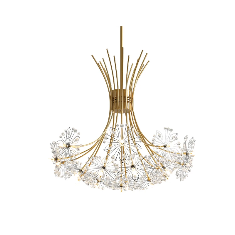 

Pendant Nordic Light Crystal Dandelion Pendant Lamp Bedroom Atmosphere Shop Commercial Clothing Store Restaurant Hanging Lamp