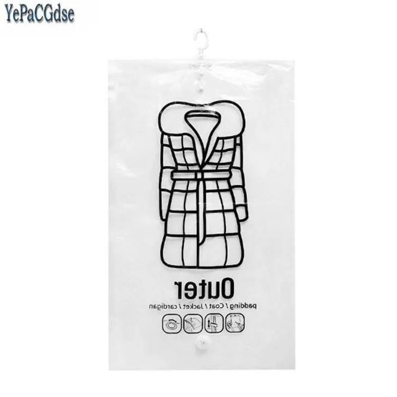 Висячая прозрачная вакуумная сумка для хранения шкаф Экономия пространства