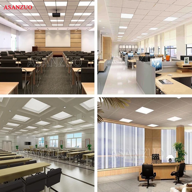 6 шт. 300x300 300x600 595x595 300x1200 600x1200 600x600 Ультра тонкая плоская led панель с светильник 300*300 300*450 300*600 офисные вниз светильник