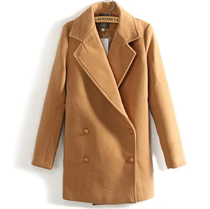 2014 winter long wool coat women double-breasted cheap woolen overcoat china roupas baratas Korea fashion clothing clothes | Женская