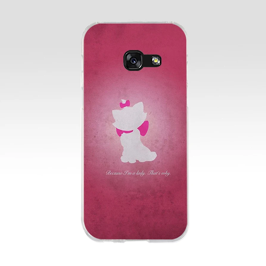 Мультяшный аристократ Marie Cats Мягкий Силиконовый ТПУ чехол для телефона Samsung a3 a5 2017