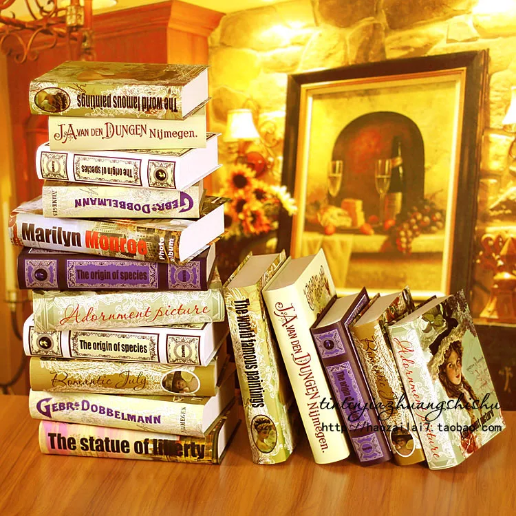 

10pc simulation Home Furnishing study decorative ornament decoration photography props Fake 901-16 book ecoration Books