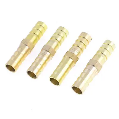 

5 Pcs Air Gas 8mm Diameter Brass Straight Hose Connector Joiner