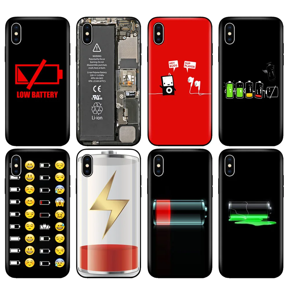 Черный чехол из ТПУ для iphone 5 6 6s 7 8 plus x 10 XR XS 11 pro MAX время автономной работы