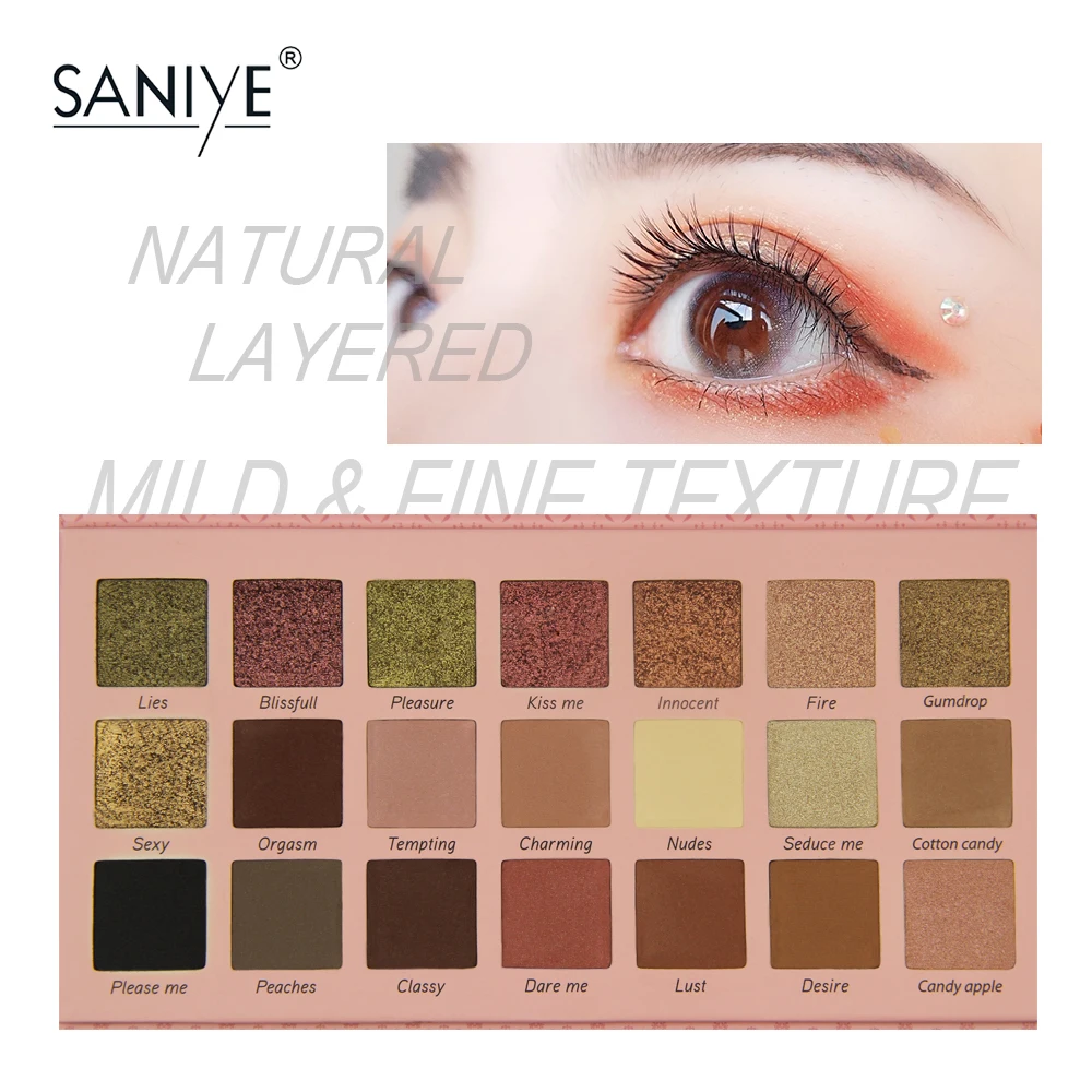 SANIYE 21 цвет Pro макияж для глаз блестящие матовые тени век водонепроницаемый