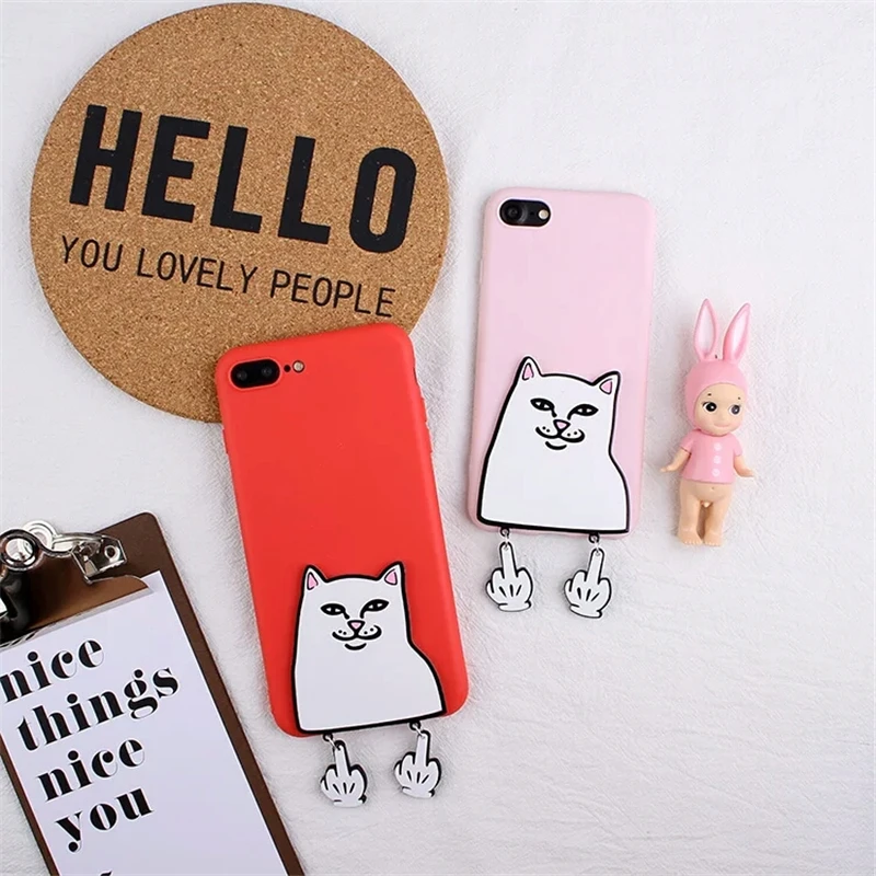 Xingyuanke 3D чехол для Meizu M6 Note Забавный мультфильм средний палец кошка Coque meilan