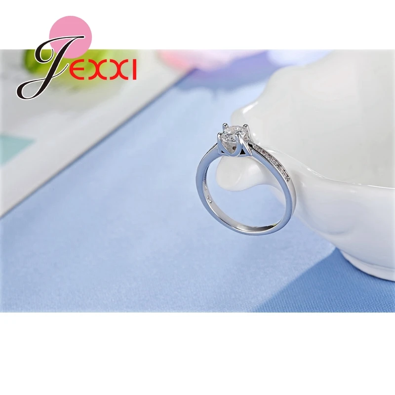 Женское кольцо из серебра 925 пробы с фианитом|finger ring|925 sterling silver ringsterling rings |