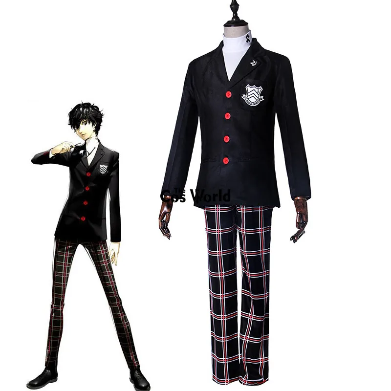 Пальто для героев мультфильма Persona 5 школьная форма штаны костюмы косплея|cosplay
