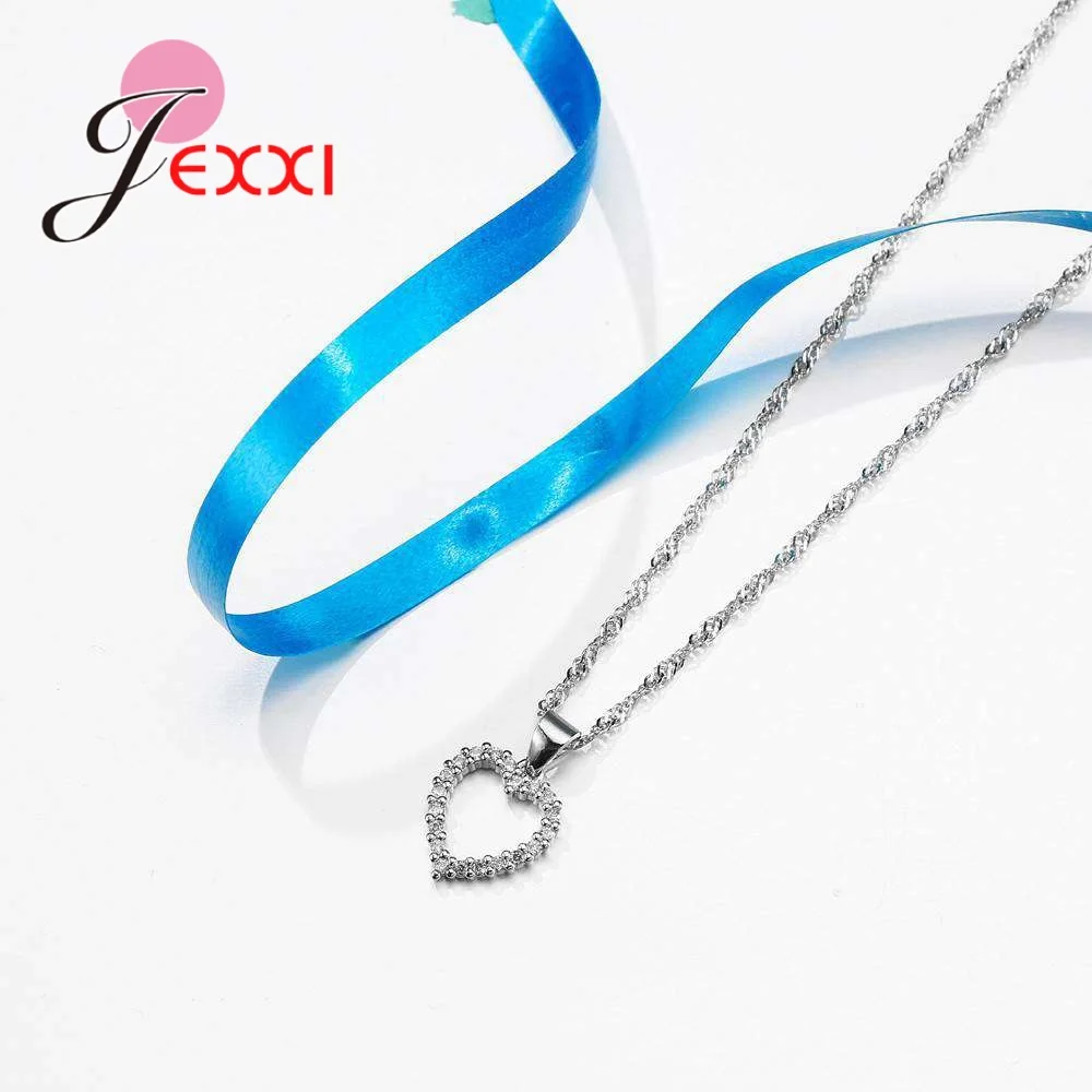 Ювелирные наборы для влюбленных ювелирные изделия JEXXI сверкающие кубические