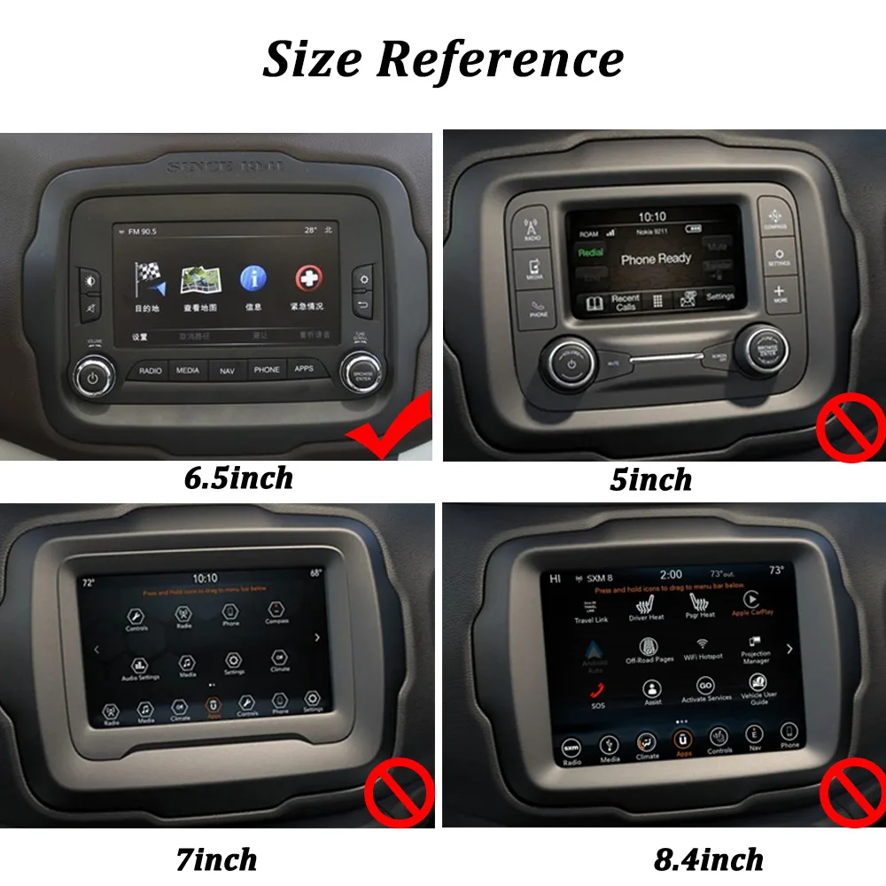 Для Jeep Renegade 2015 2016 2017 навигационный экран автомобиля 6 5 дюйма GPS твердость
