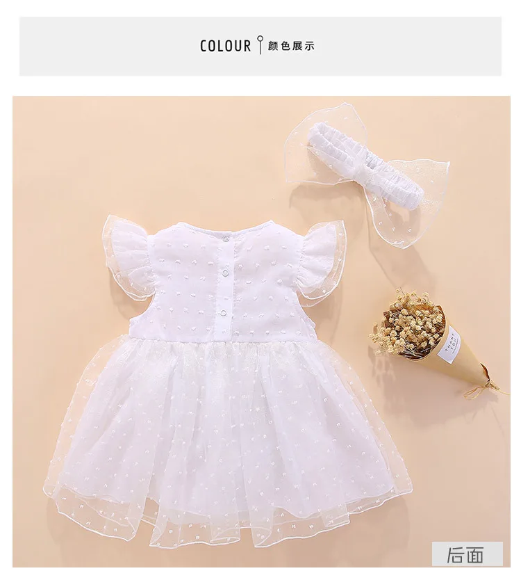 summer newborn baby dress princess style red white cotton lace baby dress wedding baptism baby clothes for baby birthday party