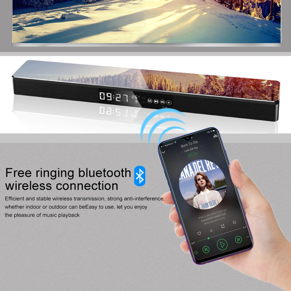 Bluetooth Саундбар мини колонка двойной динамик звуковая система домашний кинотеатр