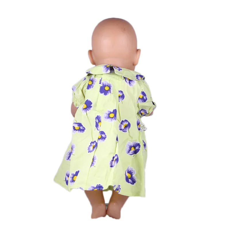 Одежда для кукол зеленое платье + брюки размер 43 см подарок на день рождения детей