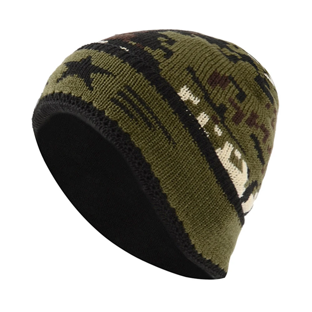 

Camouflage Men Women Beanies Knitted Camo with Star Cap For Winter Gorras Skullies Hats Warm Army Stylish Military